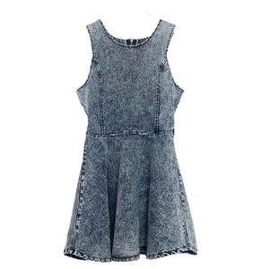 Cotton Express | Fit & Flare Stretch Denim Mini Dress